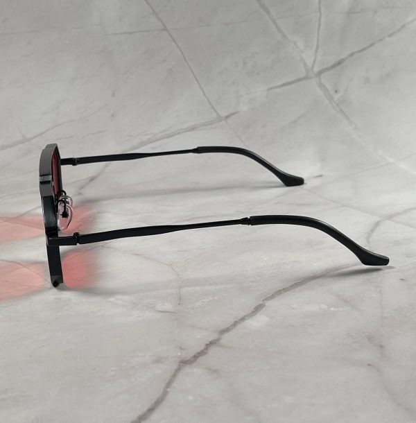 Futuristic polygonal red sunglasses - Image 6