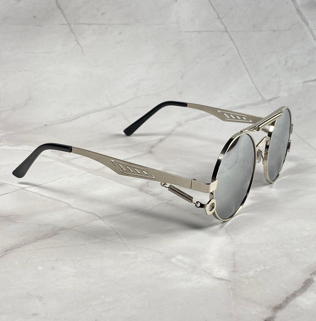 Retro Steampunk Round Sunglasses