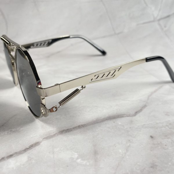 Retro Steampunk Round Sunglasses - Image 3