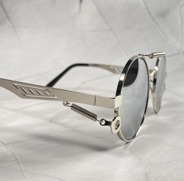 Retro Steampunk Round Sunglasses - Image 2