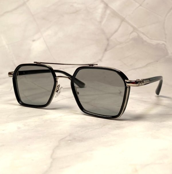 Chrome Hearts style double-bridge square frame sunglasses - Image 6
