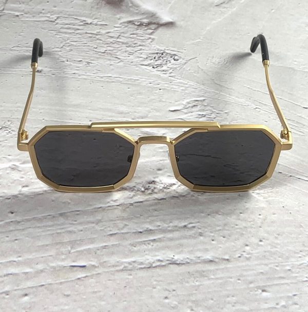 Fashionable polygonal metal frame sunglasses - Image 7