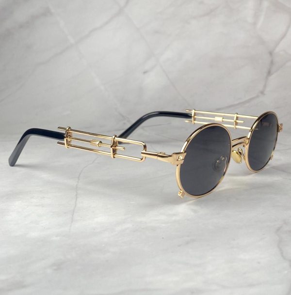 Retro punk round sunglasses - Image 2