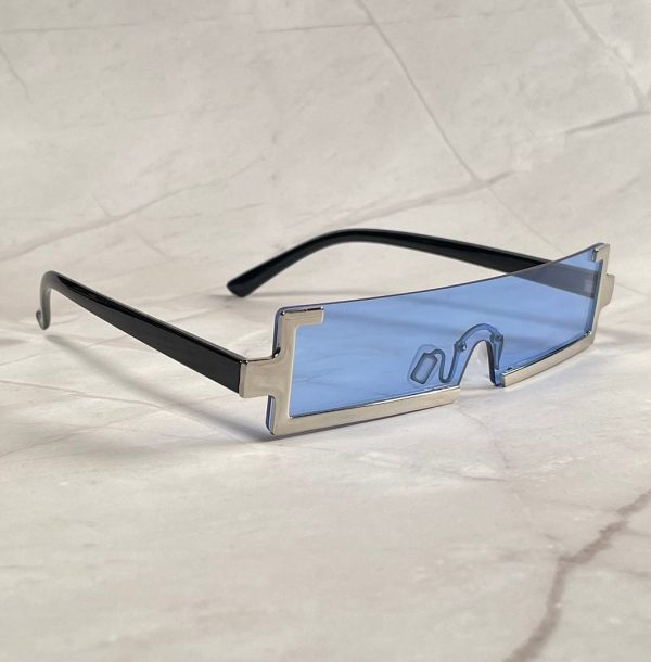 Futuristic metal square frame sunglasses - Image 2