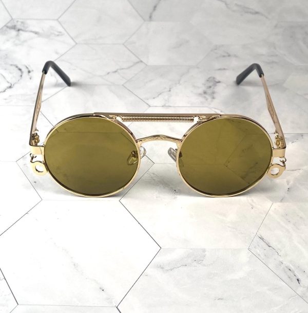 Steampunk retro round frame sunglasses - Image 6