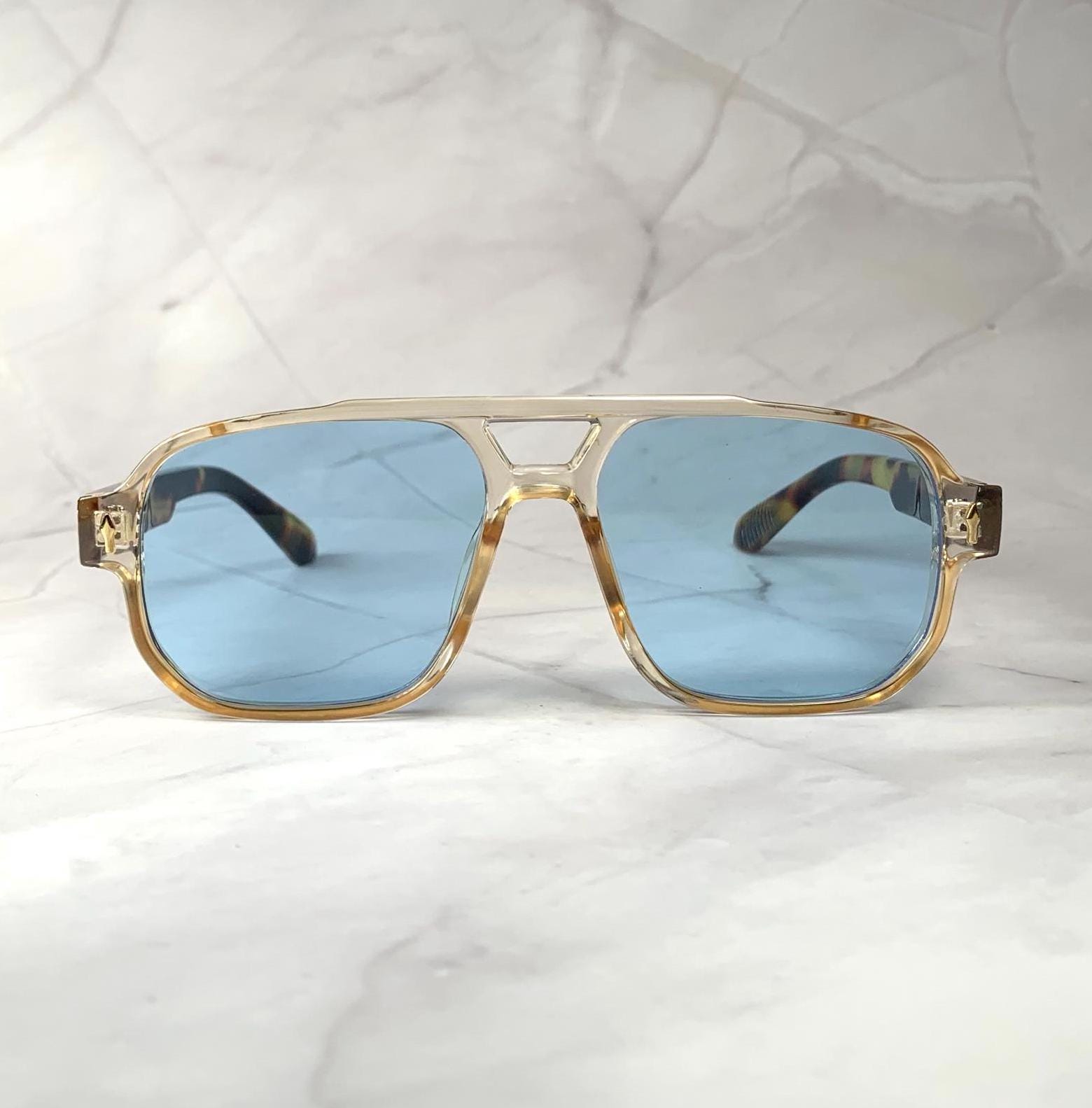 Retro double-bridge sunglasses