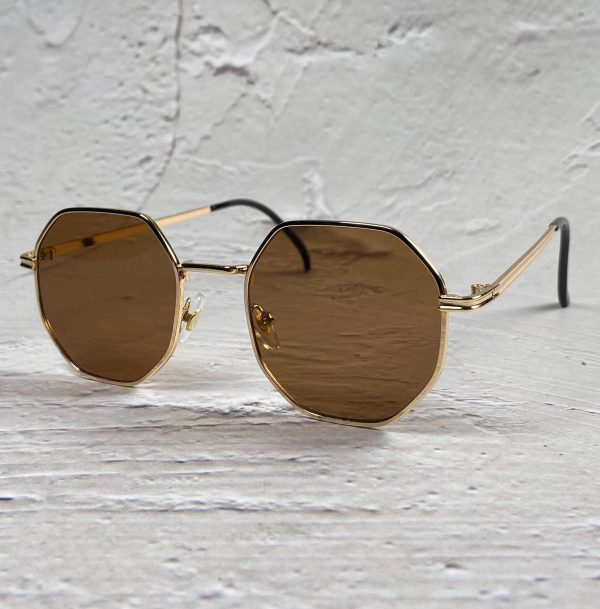 Retro polygonal metal frame sunglasses - Image 5
