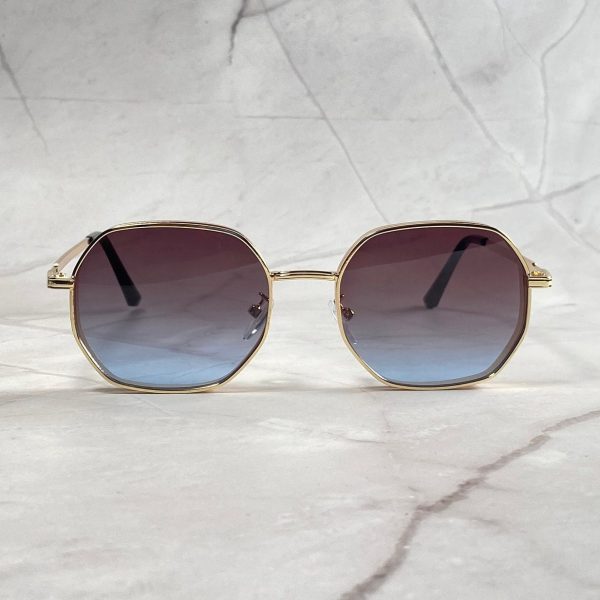 Retro octagonal frame gradient sunglasses - Image 7
