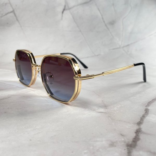 Retro octagonal frame gradient sunglasses - Image 3