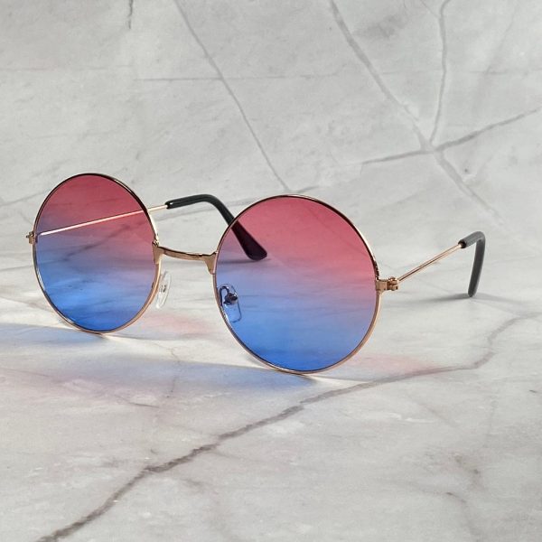 Retro gradient round frame sunglasses - Image 7