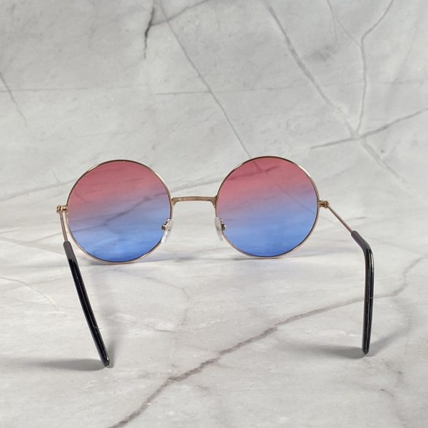 Retro gradient round frame sunglasses - Image 6