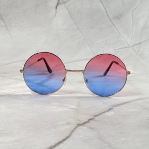 Retro gradient round frame sunglasses