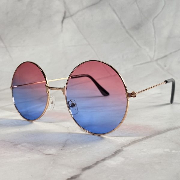 Retro gradient round frame sunglasses - Image 2