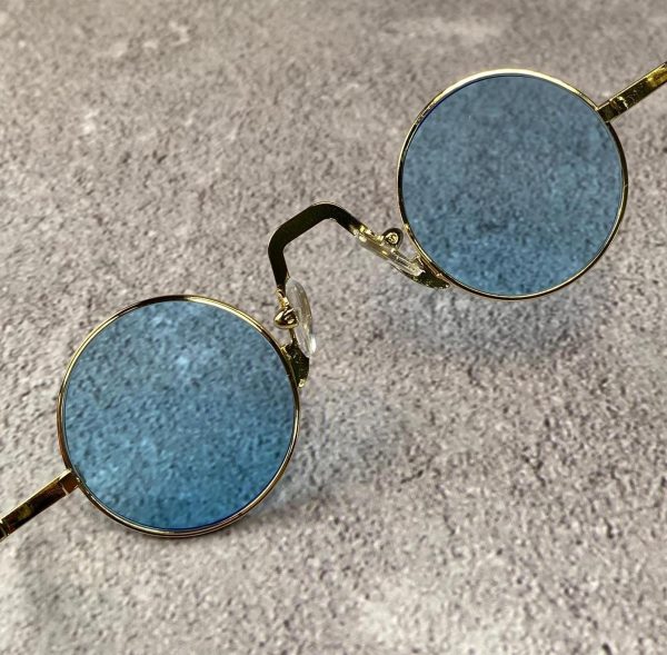 Retro round metal frame sunglasses - Image 7