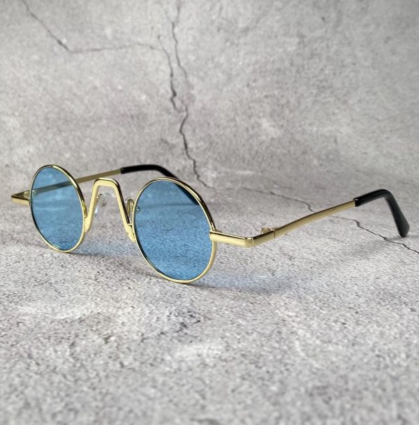 Retro round metal frame sunglasses - Image 5