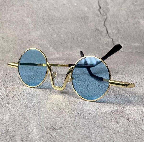 Retro round metal frame sunglasses - Image 4