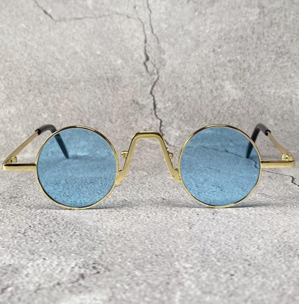 Retro round metal frame sunglasses - Image 2