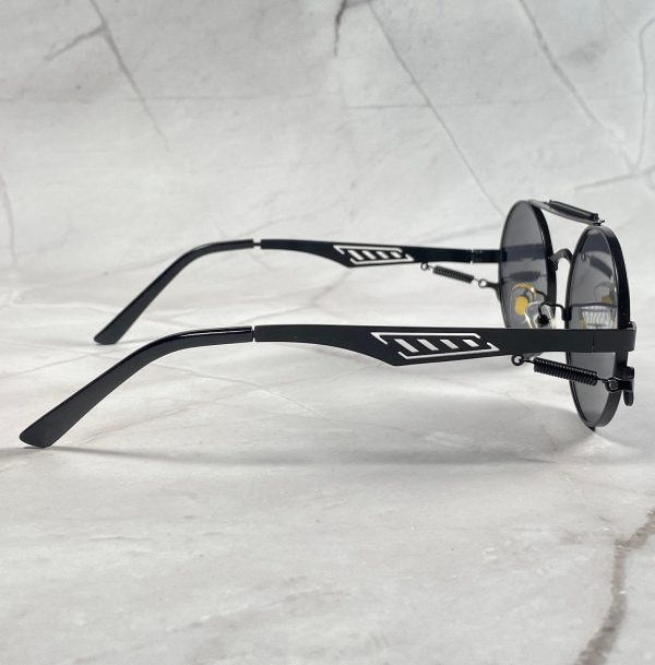 Steampunk round frame sunglasses - Image 6