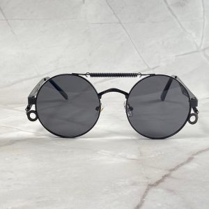 Steampunk round frame sunglasses
