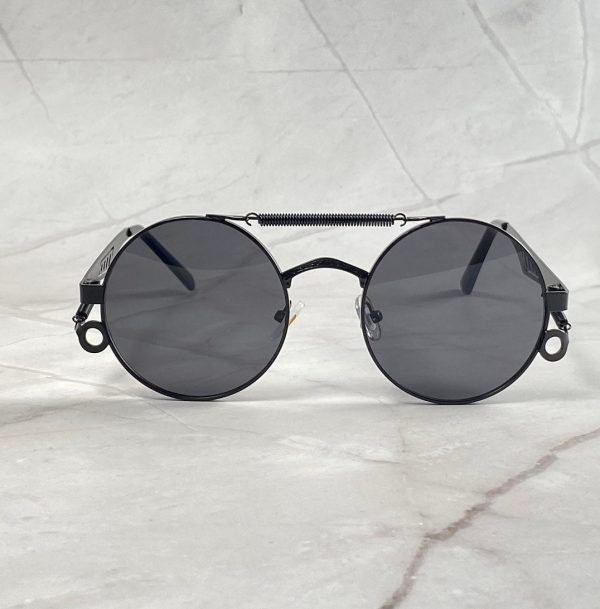 Steampunk round frame sunglasses