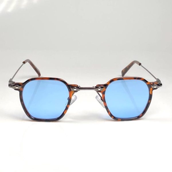 Retro style acetate metal splicing sunglasses