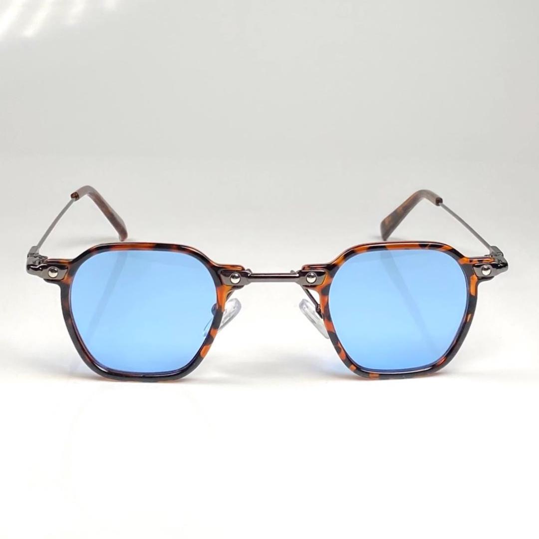 Retro style acetate metal splicing sunglasses