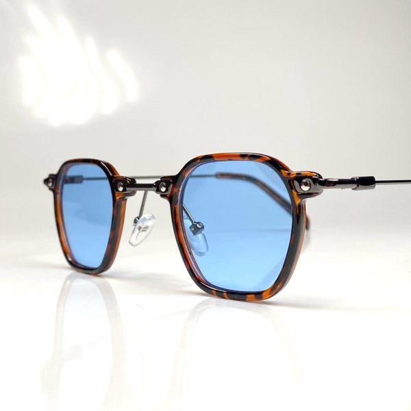 Retro style acetate metal splicing sunglasses - Image 3