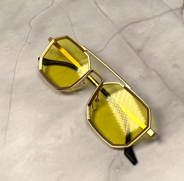 Cool hexagonal metal frame sunglasses - Image 5