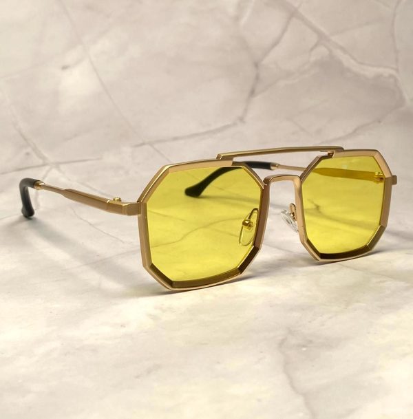 Cool hexagonal metal frame sunglasses - Image 2