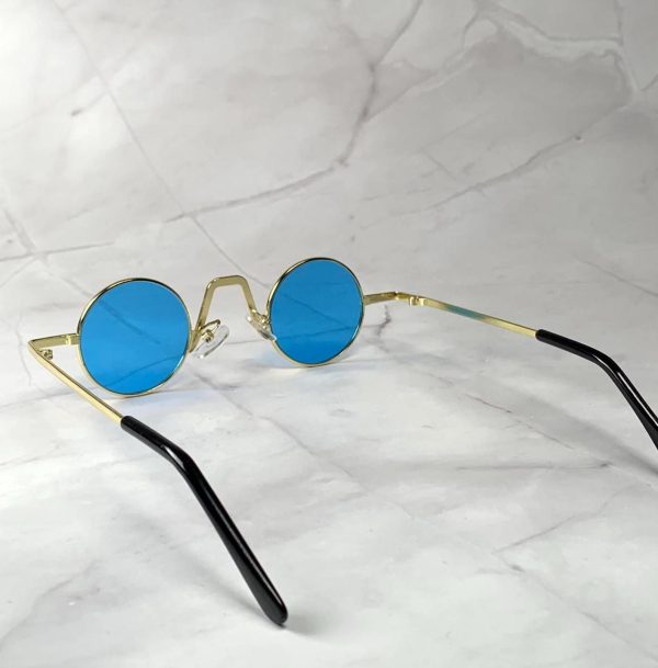Retro round metal frame sunglasses - Image 6