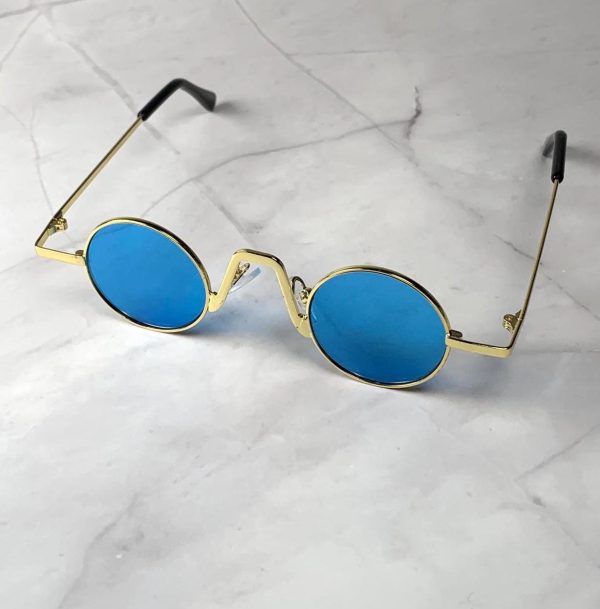 Retro round metal frame sunglasses - Image 5
