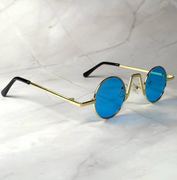 Retro round metal frame sunglasses - Image 3