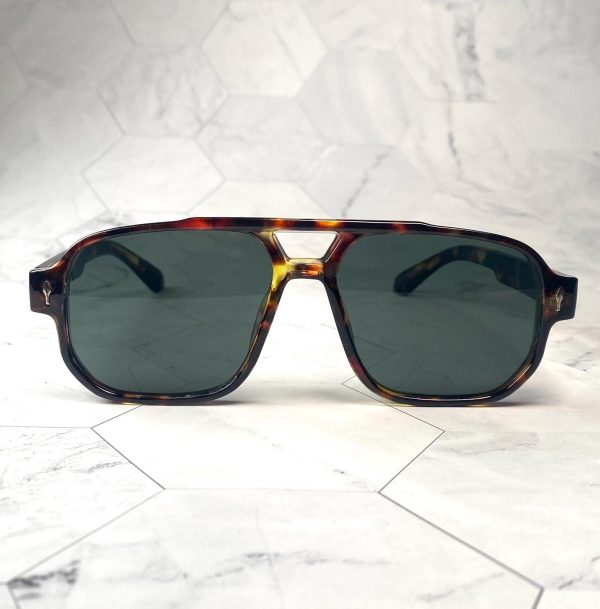 Trendy retro double-bridge sunglasses