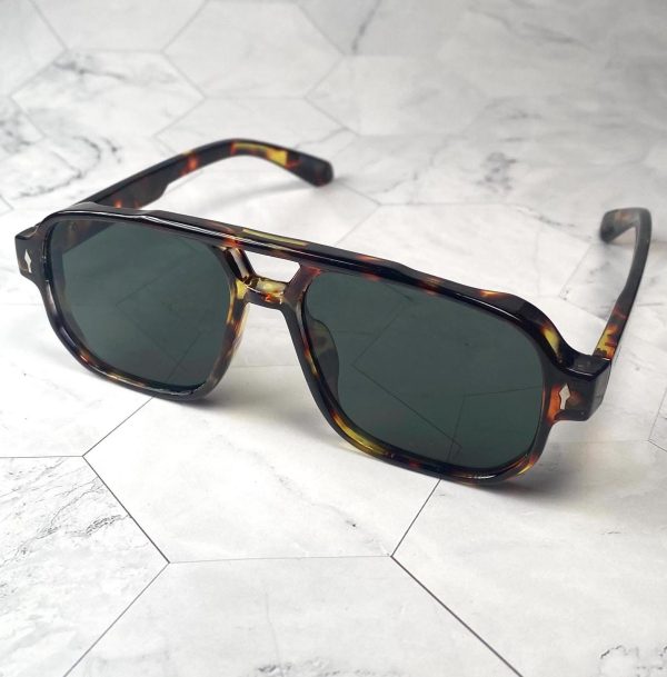 Trendy retro double-bridge sunglasses - Image 4