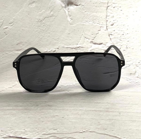 Cool black frame double beam sunglasses - Image 7