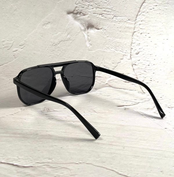 Cool black frame double beam sunglasses - Image 4